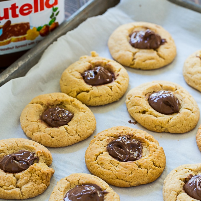 Nutella thumbprint cookies